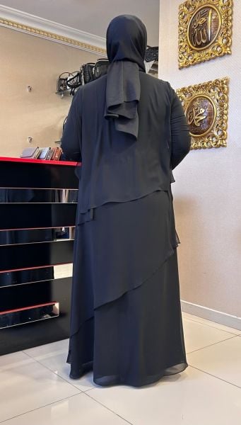 GÖĞSÜ İŞLEME DTY. ŞİFONLU ELBİSE/MÜSEMMA