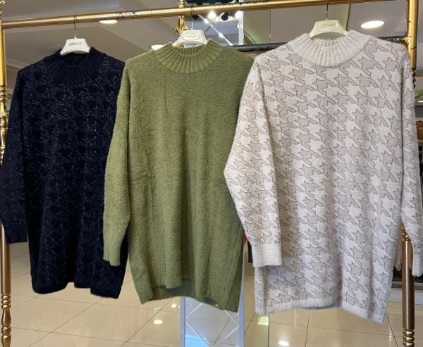 KAZAYAĞI DESENLİ YUMOŞ TUNİK/NUSS