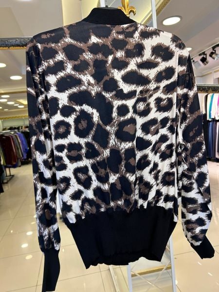 LEOPAR DESEN SATEN-MERSERİZE BİRLEŞİMLİ HIRKA/GHISA