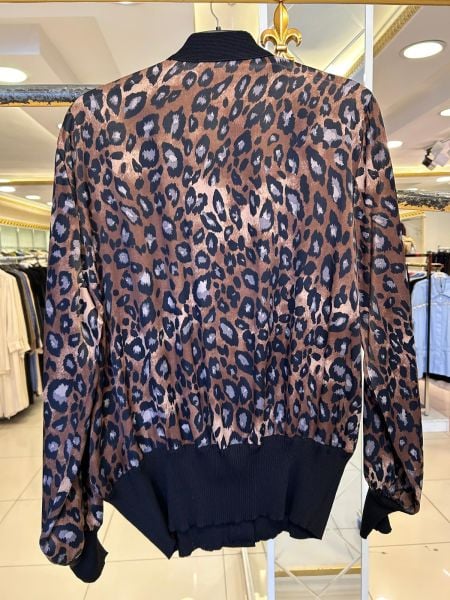 LEOPAR DESEN SATEN-MERSERİZE BİRLEŞİMLİ HIRKA/GHISA