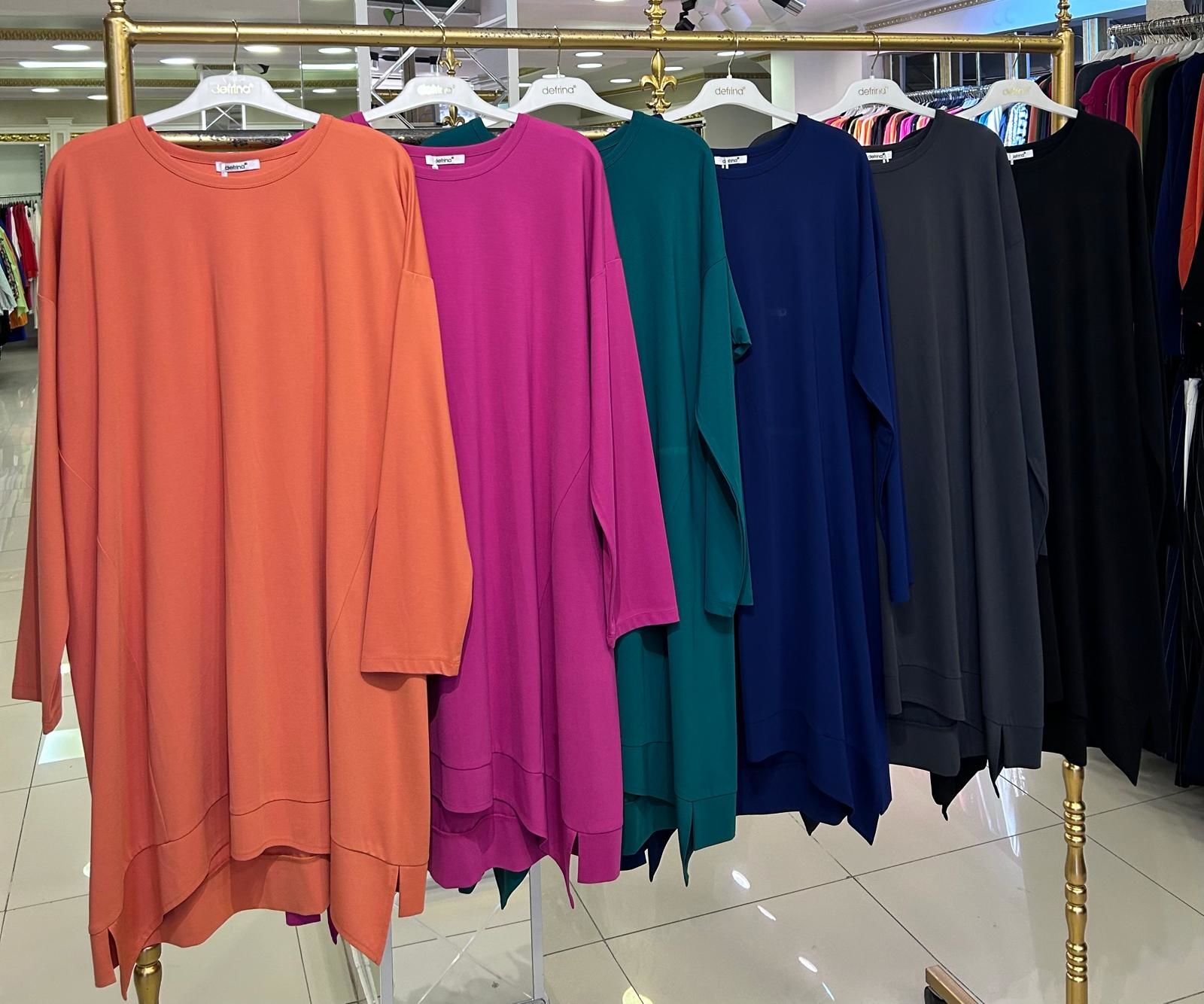 ASİMETRİK KESİM BELLA TUNİK/ DEFRİNA