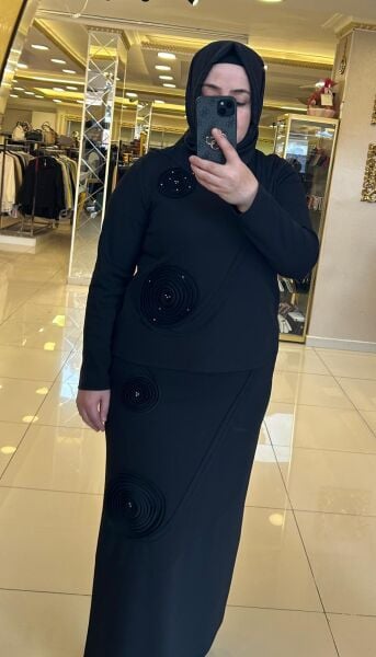 ETEK VE BLUZU İŞLEMELİ DETAYLI TAKIM/ DEFRİNA 61184