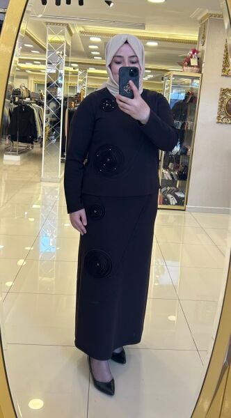 ETEK VE BLUZU İŞLEMELİ DETAYLI TAKIM/ DEFRİNA 61184