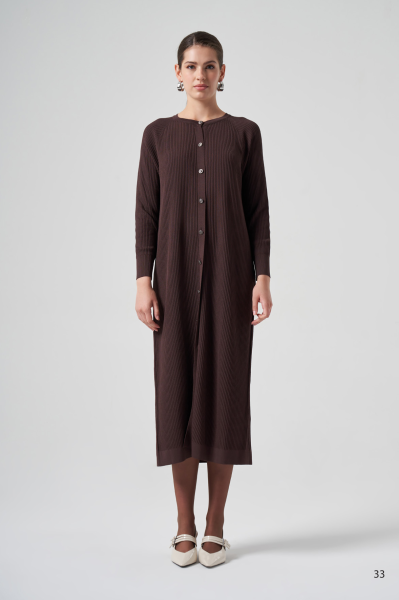 ÖNÜ DÜĞME DTY. FİTİLLİ UZUN HIRKA/ NUSS