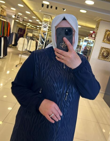 ÖNÜ DESENLİ KOLLARI LASTİKLİ FERACE/BELGİN