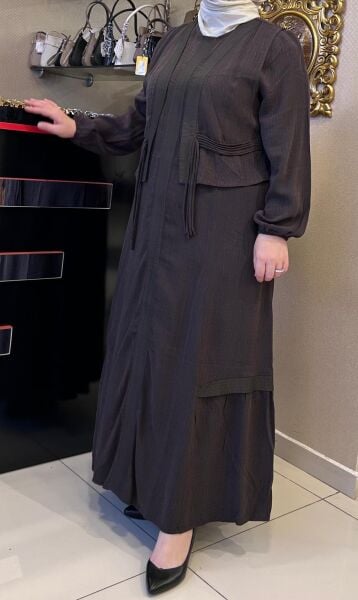 KENDİNDEN DESENLİ YELEK DTY. 2'Lİ ELBİSE / LISSMORE    