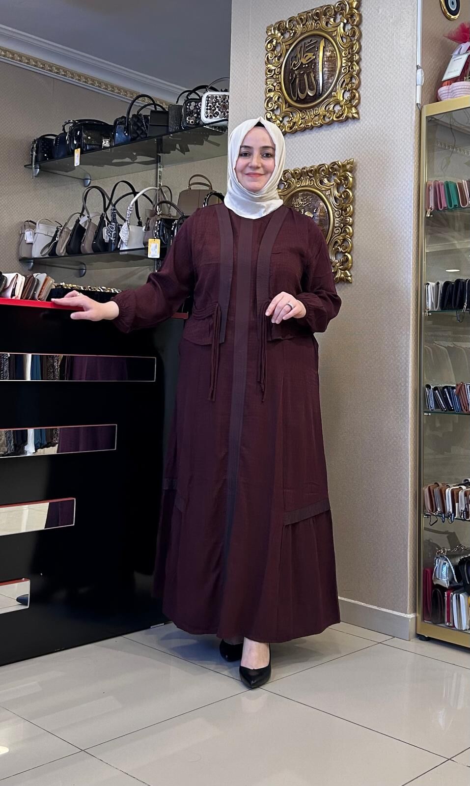 KENDİNDEN DESENLİ YELEK DTY. 2'Lİ ELBİSE / LISSMORE    