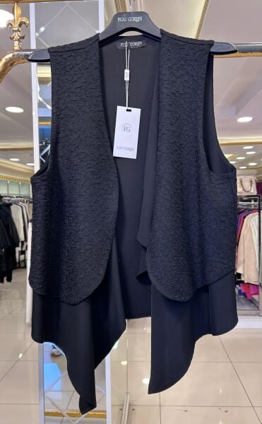 YELEKLİ ASİMETRİK KESİM TUNİK/ FUAT GÜRŞEN 