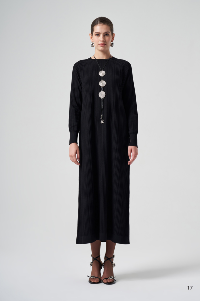 ﻿REGLAN KOL FİTİLLİ ELBİSE/ NUSS