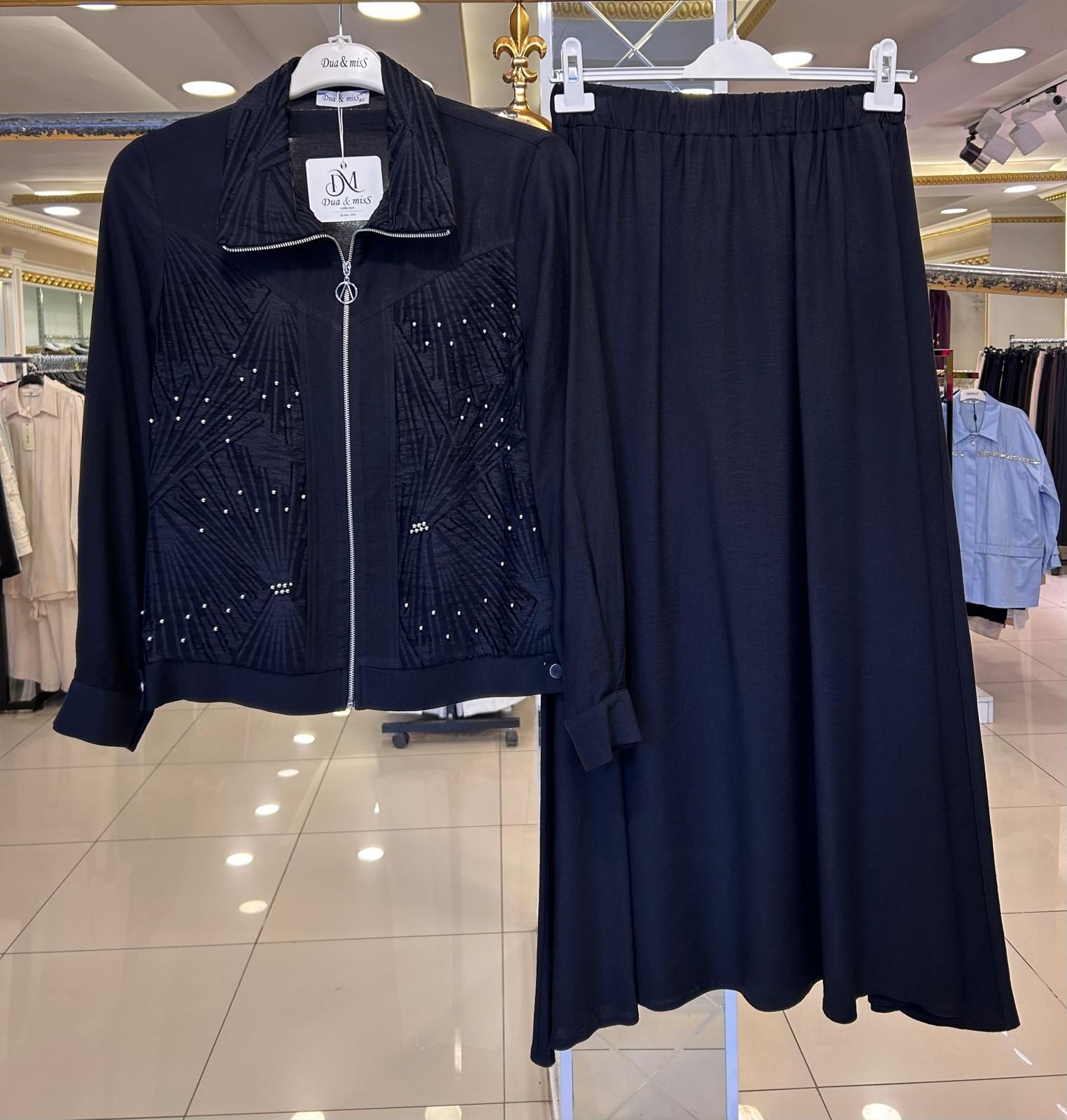 KENDİNDEN DESENLİ BONCUK DTY. ETEKLİ TAKIM/DUA&MISS