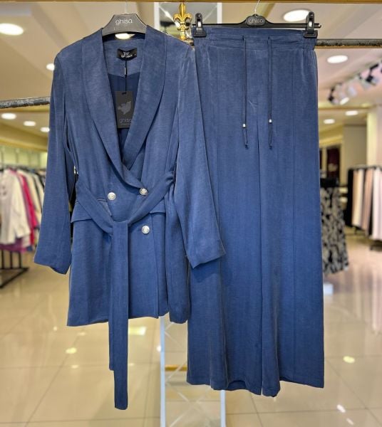 GHİSA KUŞAKLI CEKET PANTOLON TAKIM