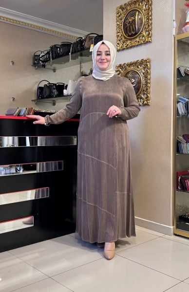 DİKİŞ DTY. İPEK CUPRA ELBİSE/MÜSEMMA