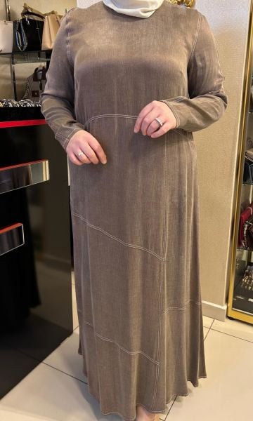 DİKİŞ DTY. İPEK CUPRA ELBİSE/MÜSEMMA