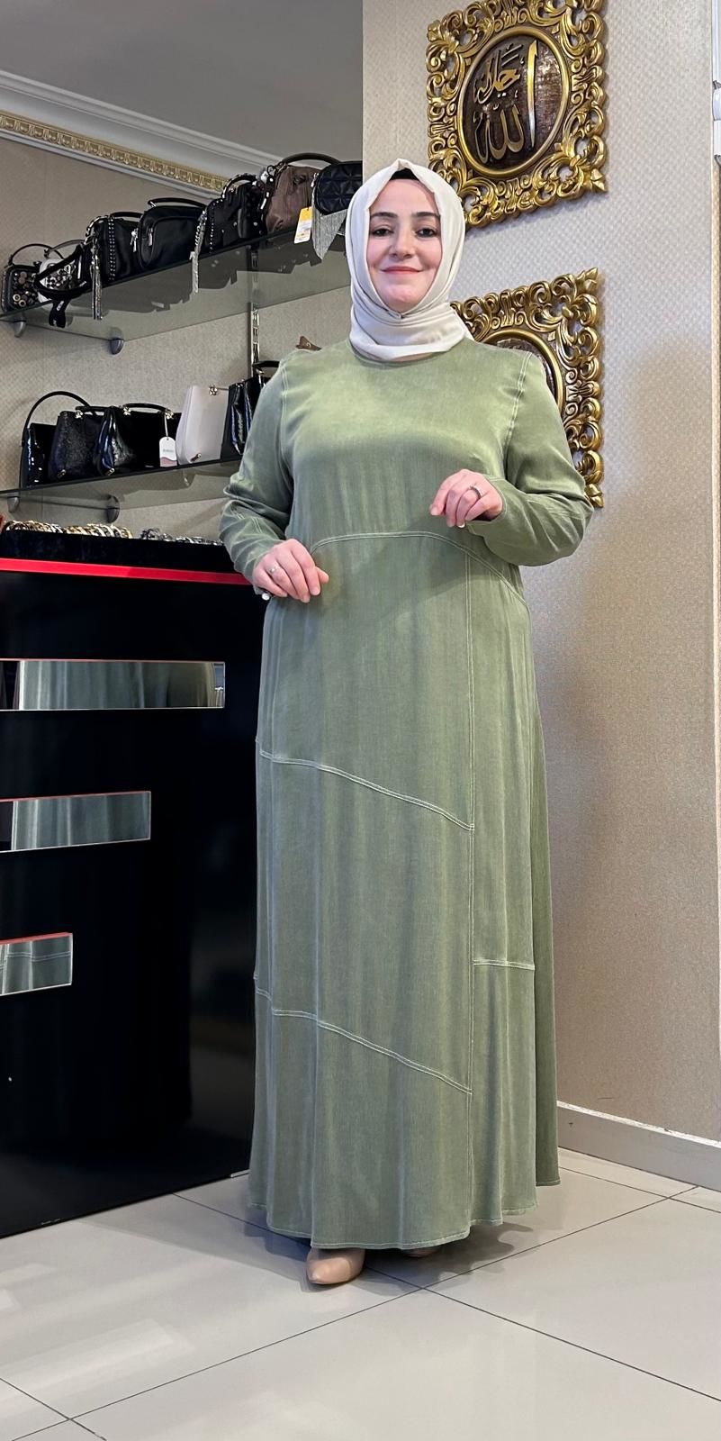 DİKİŞ DTY. İPEK CUPRA ELBİSE/MÜSEMMA