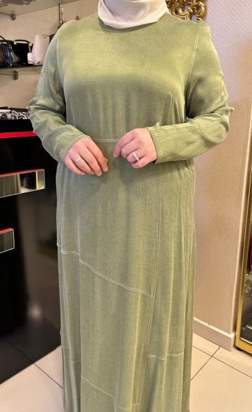 DİKİŞ DTY. İPEK CUPRA ELBİSE/MÜSEMMA