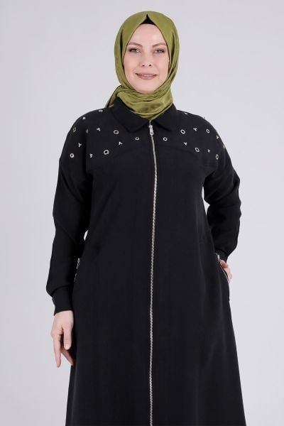 Büyük Beden Tesettür Tensel Ferace/ Giyçık Kap