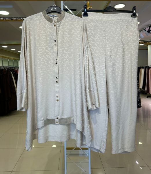 GHİSA/ ÇITÇIT DETAYLI TUNİK PANTOLON TAKIM
