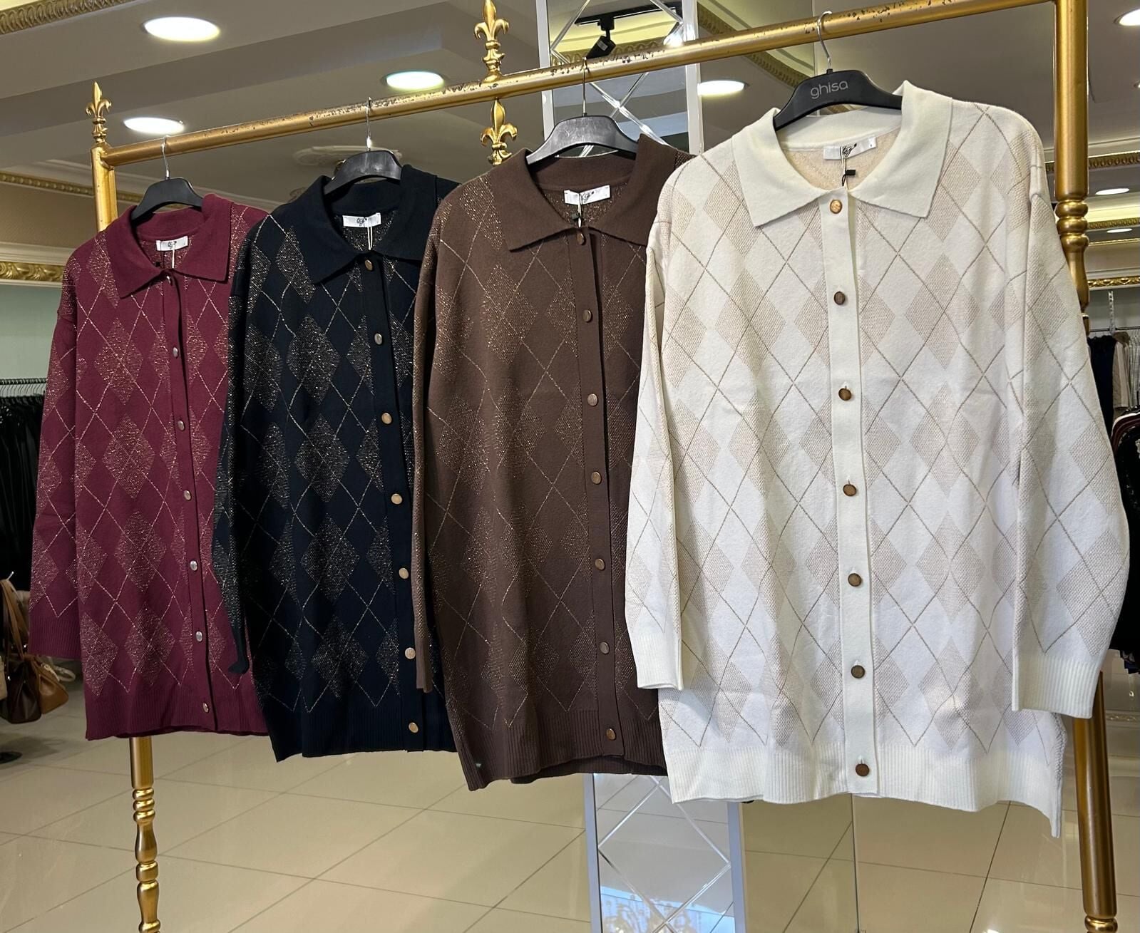 SİMLİ BAKLAVA DESEN ÇELİK ÖRME TRİKO HIRKA/ TIĞTRİKO