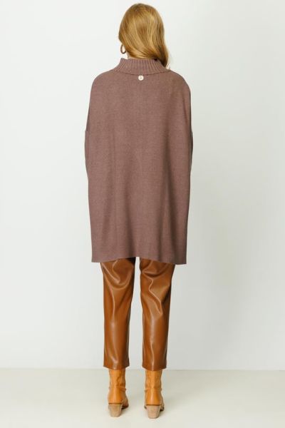 Ghisa Fermuarlı Triko Ceket KAHVE