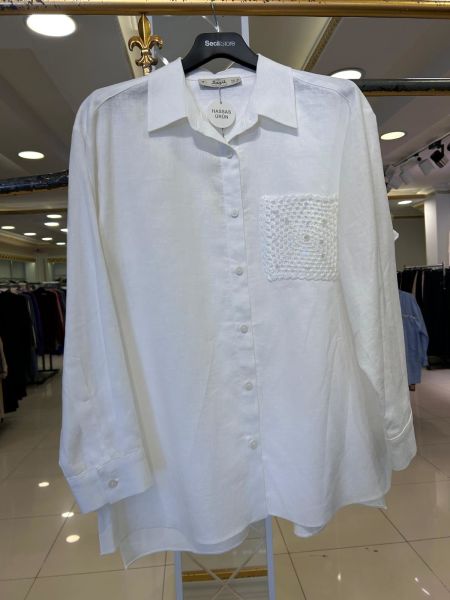 PULLU ÖRGÜ CEP DTY. GÖMLEK/SEÇİL