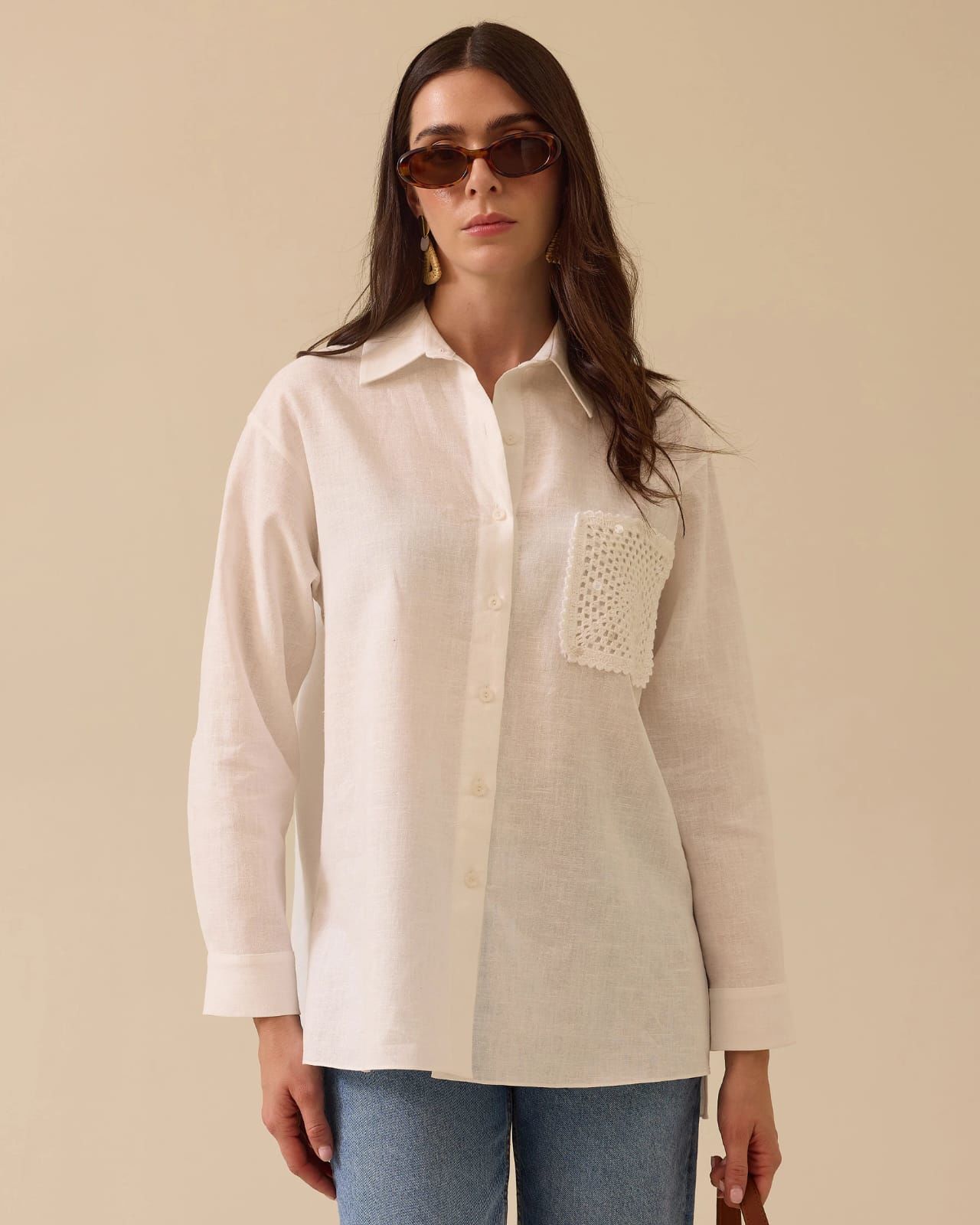 PULLU ÖRGÜ CEP DTY. GÖMLEK/SEÇİL