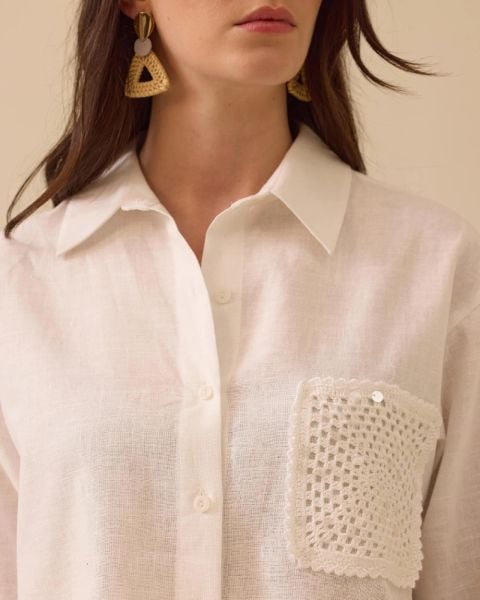 PULLU ÖRGÜ CEP DTY. GÖMLEK/SEÇİL