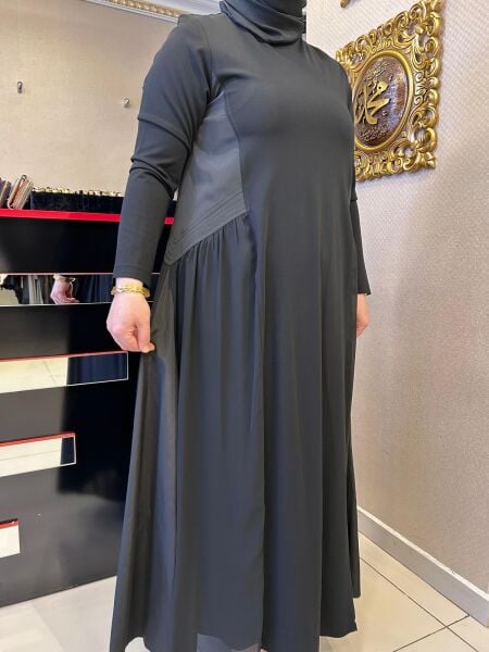 PARAŞÜT KUMAŞ VE TÜL DTY. 2'Lİ ELBİSE /NURCAN ÇETİN 