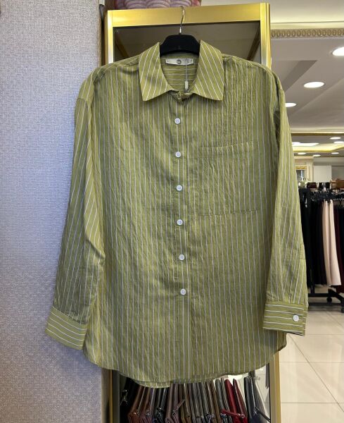 ÇİZGİLİ OVERSIZE GÖMLEK /SEÇİL