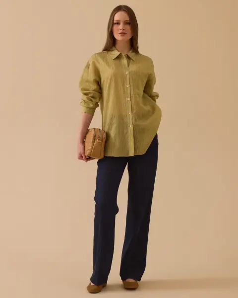 ÇİZGİLİ OVERSIZE GÖMLEK /SEÇİL