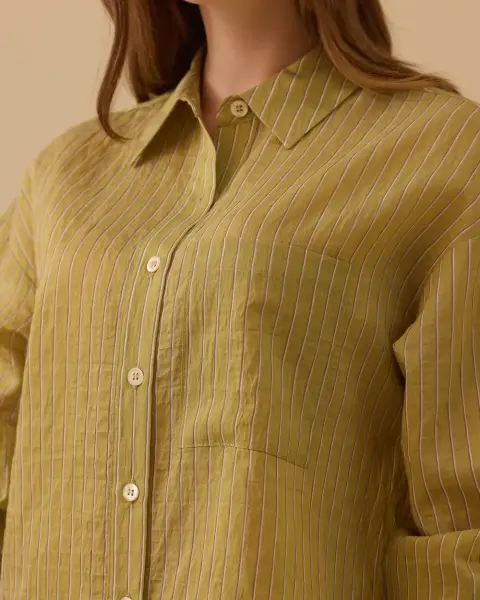 ÇİZGİLİ OVERSIZE GÖMLEK /SEÇİL