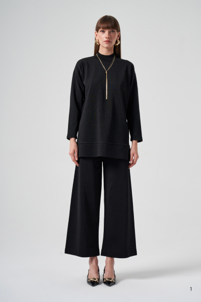 BALIKÇI YAKA DTY. SİMLİ TRİKO TAKIM/ NUSS