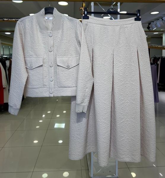 RİBANA DETAYLI GOFRE TAKIM/ TIĞTRİKO