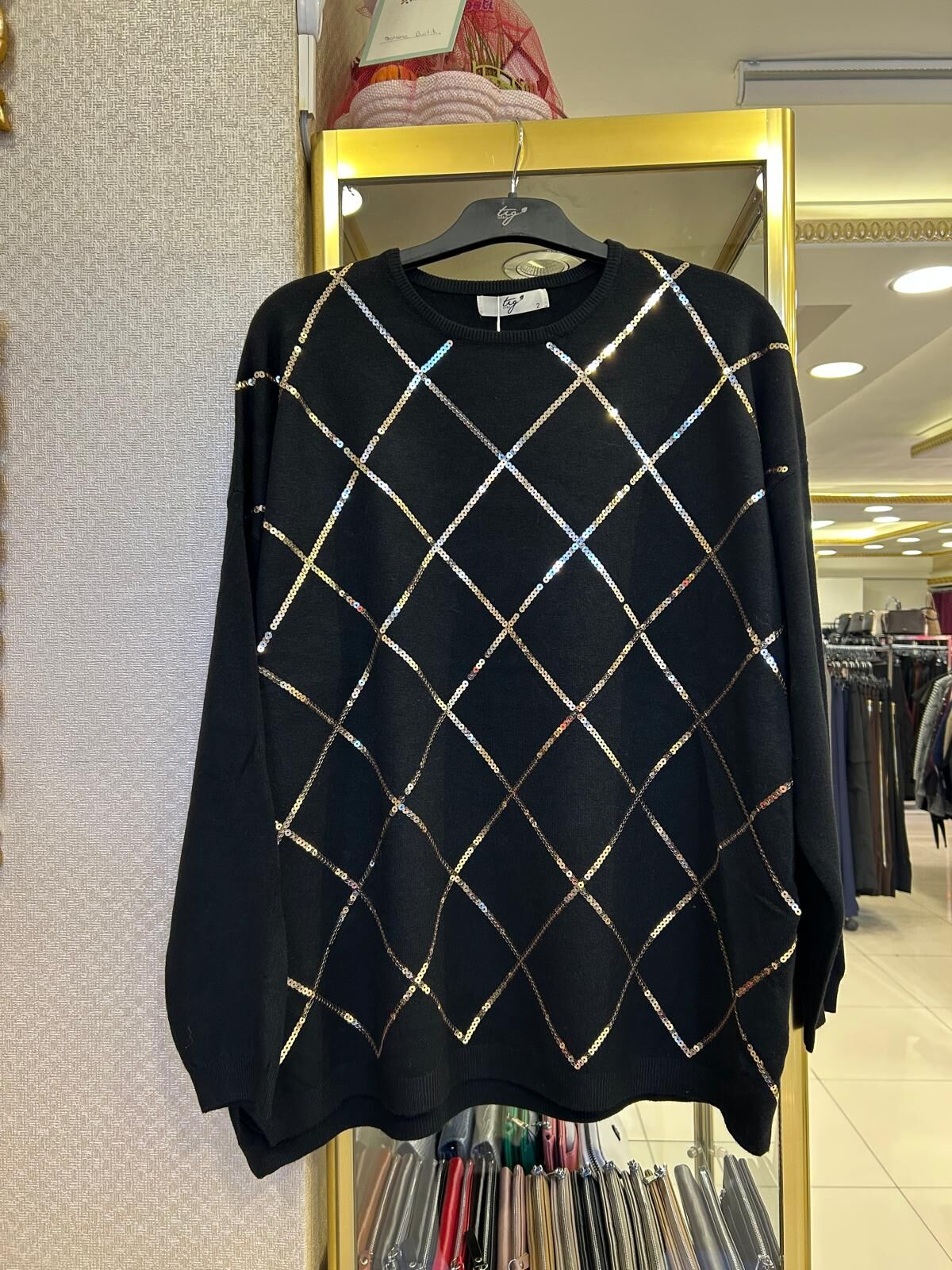 PUL İŞLEMELİ YÜN DOKU KAZAK/ TIĞTRİKO