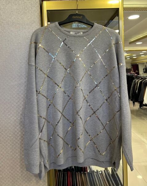 PUL İŞLEMELİ YÜN DOKU KAZAK/ TIĞTRİKO