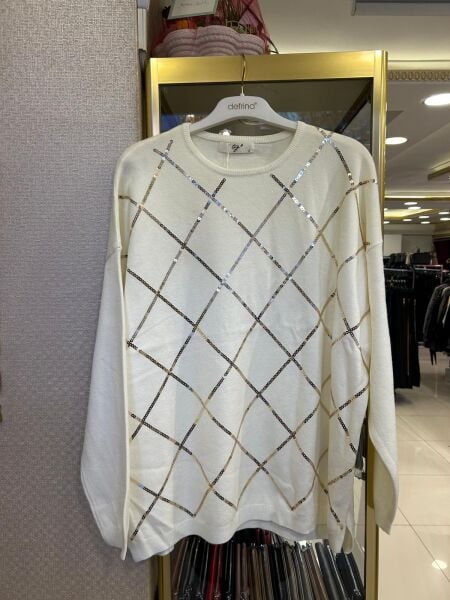 PUL İŞLEMELİ YÜN DOKU KAZAK/ TIĞTRİKO