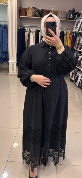 BEL LASTİKLİ GÜPÜR DTY. GÖMLEK MODEL ELBİSE /GHISA