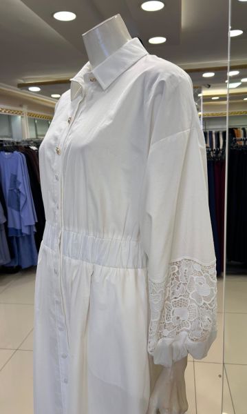 BEL LASTİKLİ GÜPÜR DTY. GÖMLEK MODEL ELBİSE /GHISA