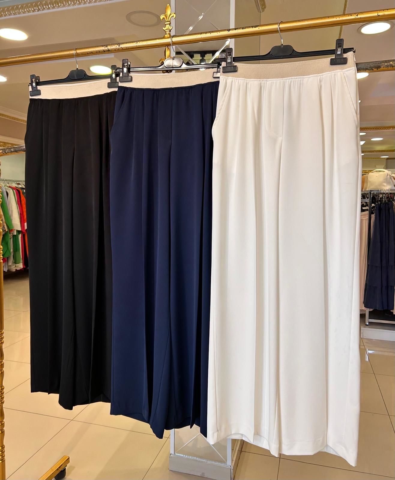 AÇELYA KALIN LASTİKLİ GENİŞ PAÇA PANTOLON/ SENTEZ