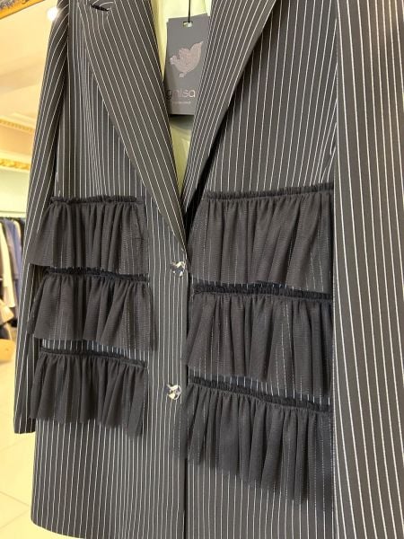 ﻿TÜL VE KALP DTY. ÇİZGİLİ CEKET/GHISA