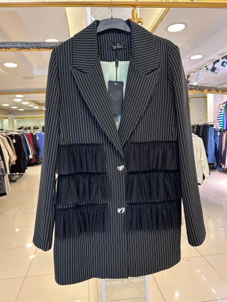 ﻿TÜL VE KALP DTY. ÇİZGİLİ CEKET/GHISA