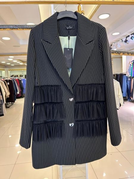 ﻿TÜL VE KALP DTY. ÇİZGİLİ CEKET/GHISA