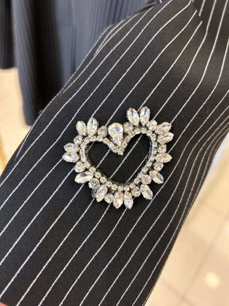 TÜL VE KALP DTY. ÇİZGİLİ CEKET/GHISA