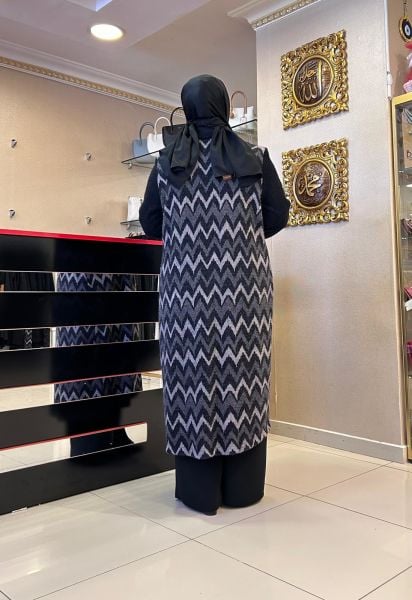 ZİKZAK DESENLİ YUMOŞ HIRKA/MÜSEMMA