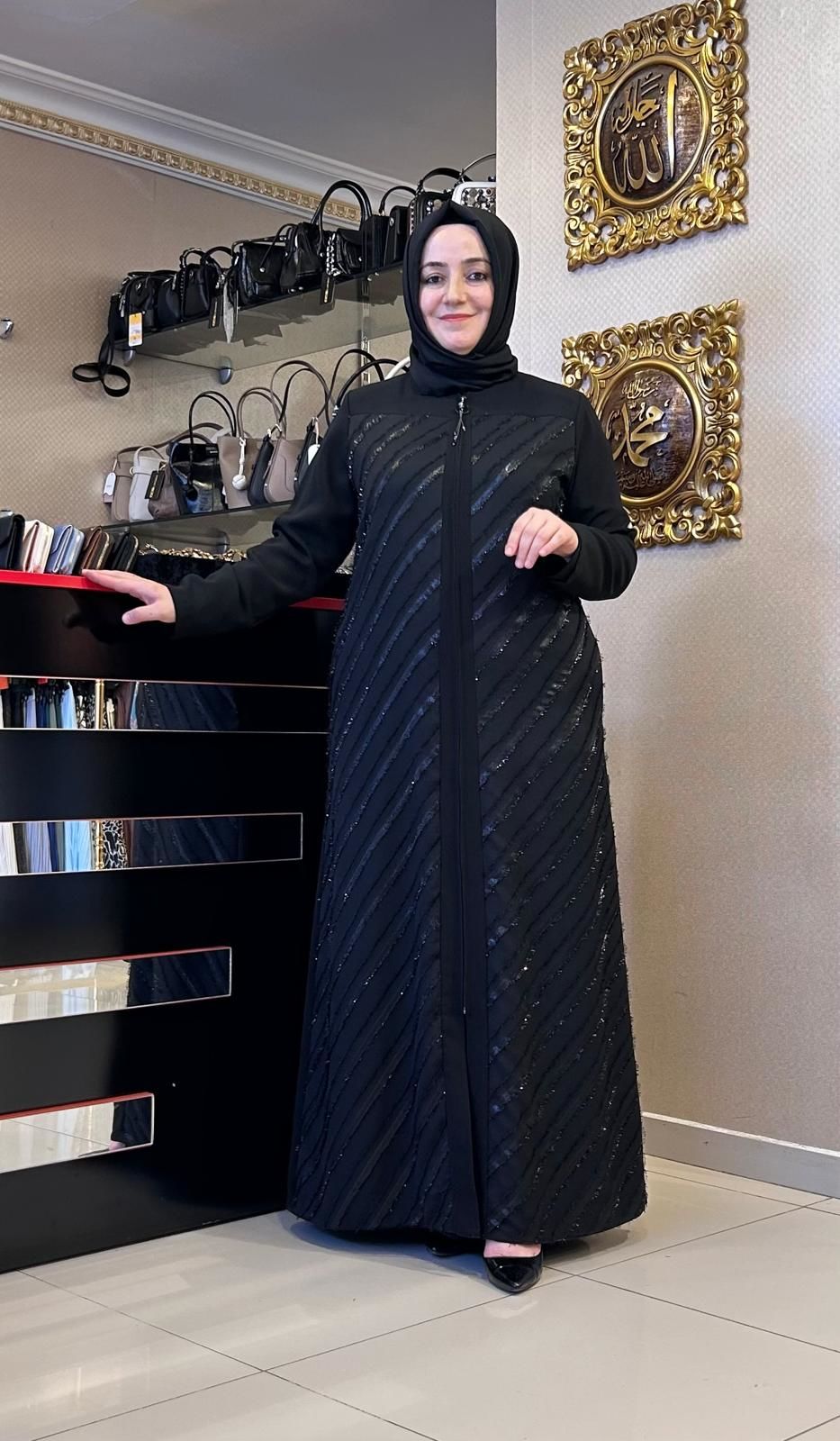 SAÇAKLI İP DTY. FERMUARLI FERACE/ ZERENAY