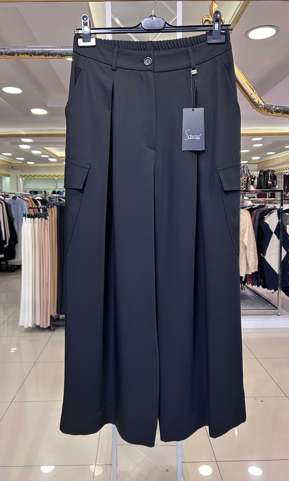 LARİNA KARGO CEPLİ BOL PAÇA PANTOLON/SENTEZ