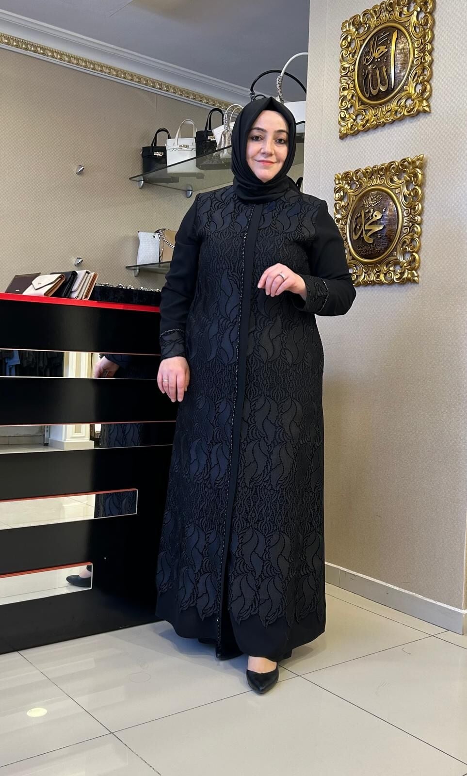 BONCUK İŞLEMELİ DANTEL DTY. FERACE /ZERENAY