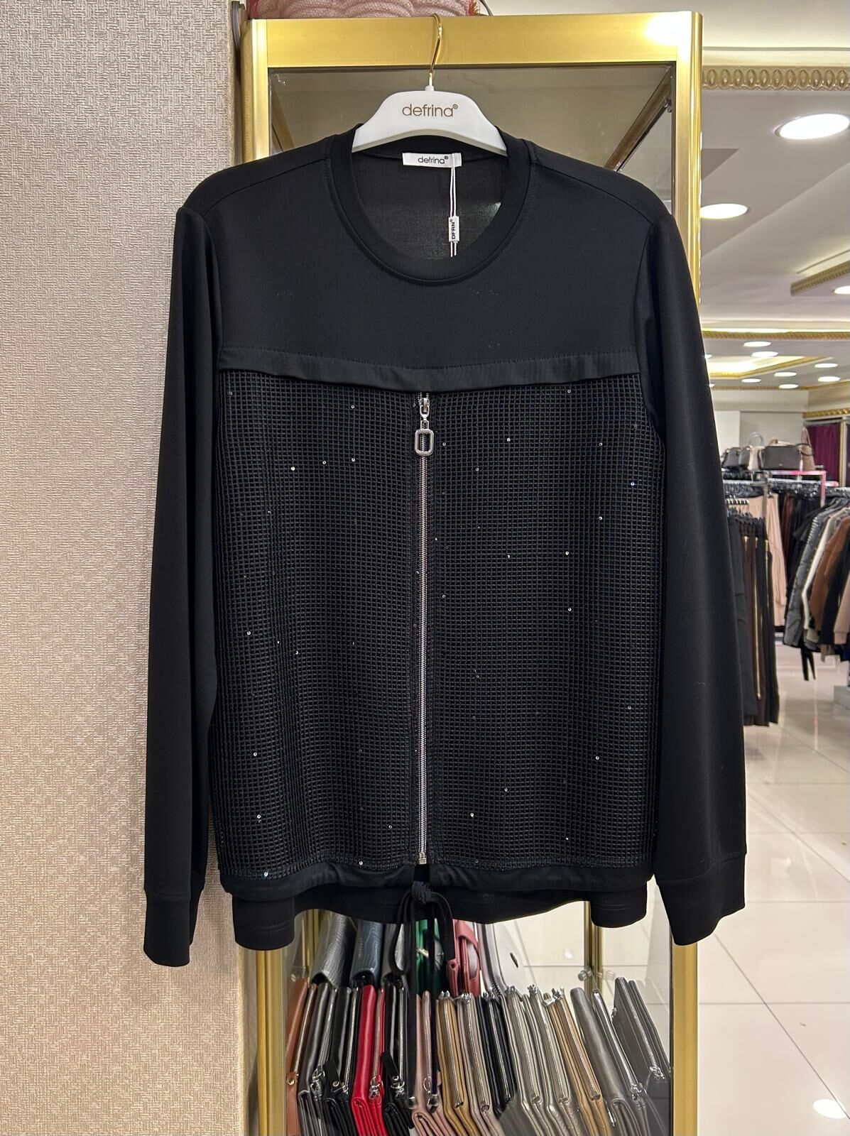 FERMUAR VE SİMLİ FİLE DTY. BLUZ/ DEFRİNA