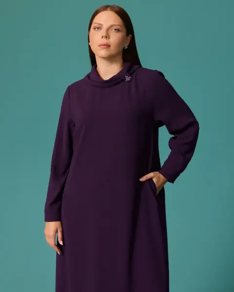B. BEDEN TAŞ DTY. DEGAJE YAKA ELBİSE/ SEÇİL 4009