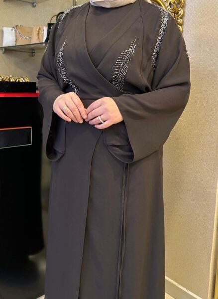 BONCUK İŞLEMELİ ABAYA TAKIM /GHISA