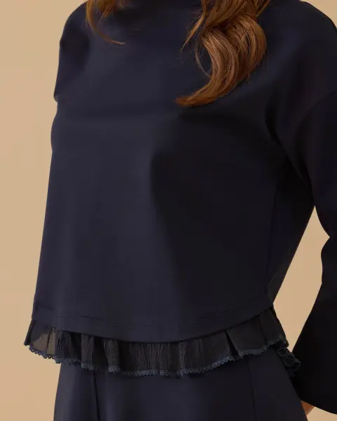 FIRFIR DETAYLI SWEATSHIRT VE ETEK TAKIM 1010-1030 /SEÇİL